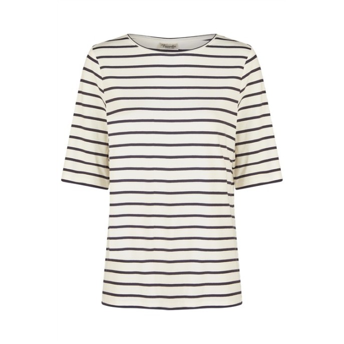 Barbara Lebek shirt streep 5663 Marine ecru